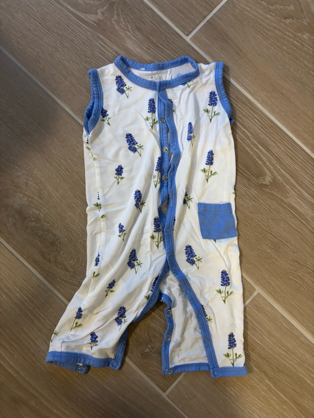 Kyte BABY bluebonnets romper